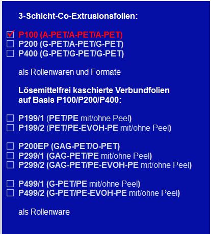 Extrusionsfolien als Rollenware